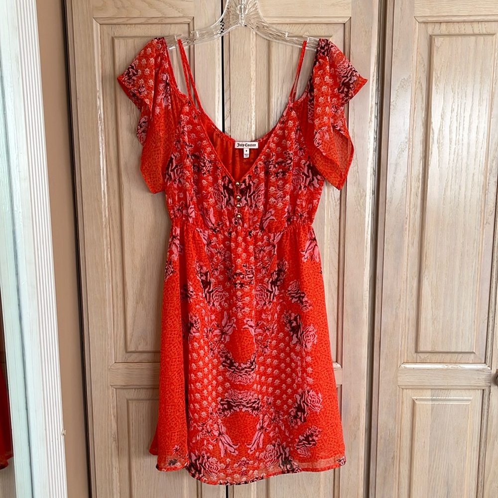 Juicy Couture floral chiffon dress